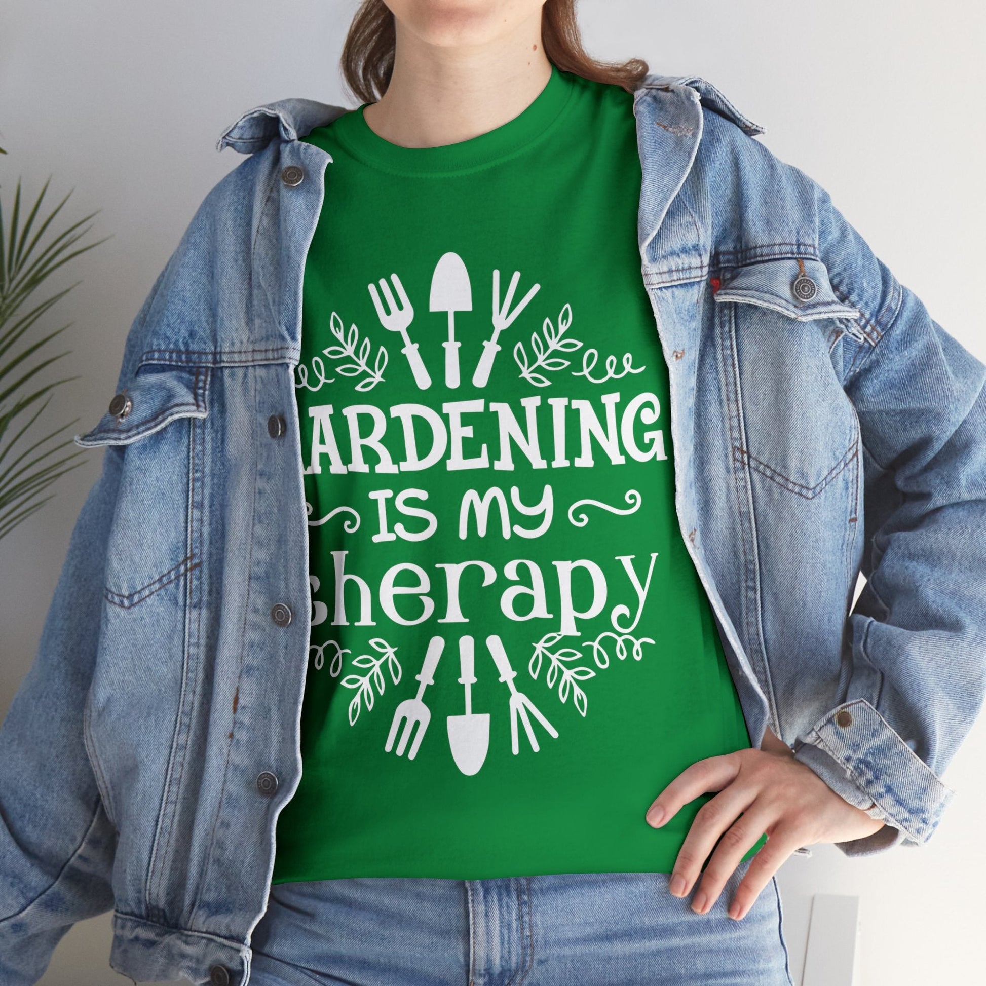 Gardening is my Therapy Shirt for Garden Lover Unisex Heavy Cotton Tee.