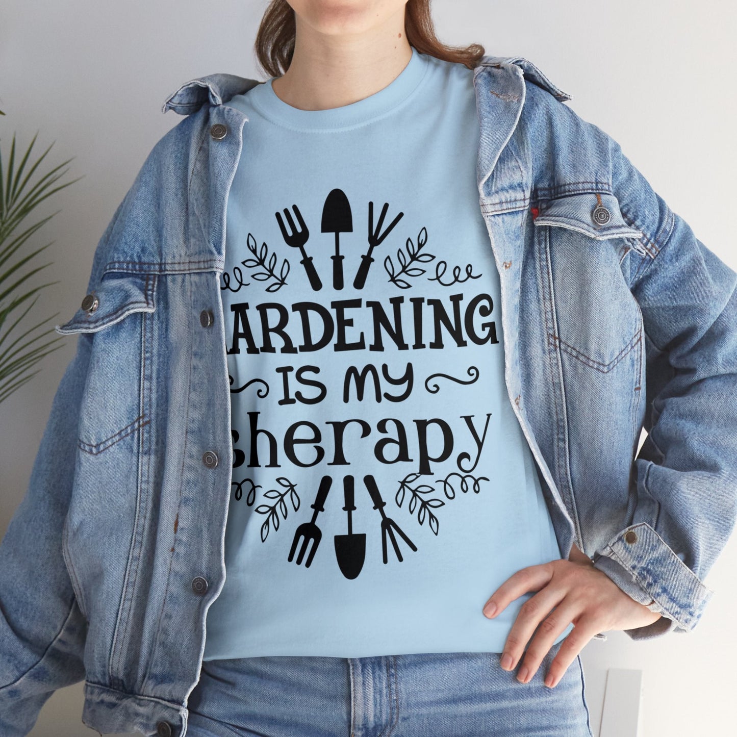 Gardening is my Therapy Shirt for Garden Lover Unisex Heavy Cotton Tee.