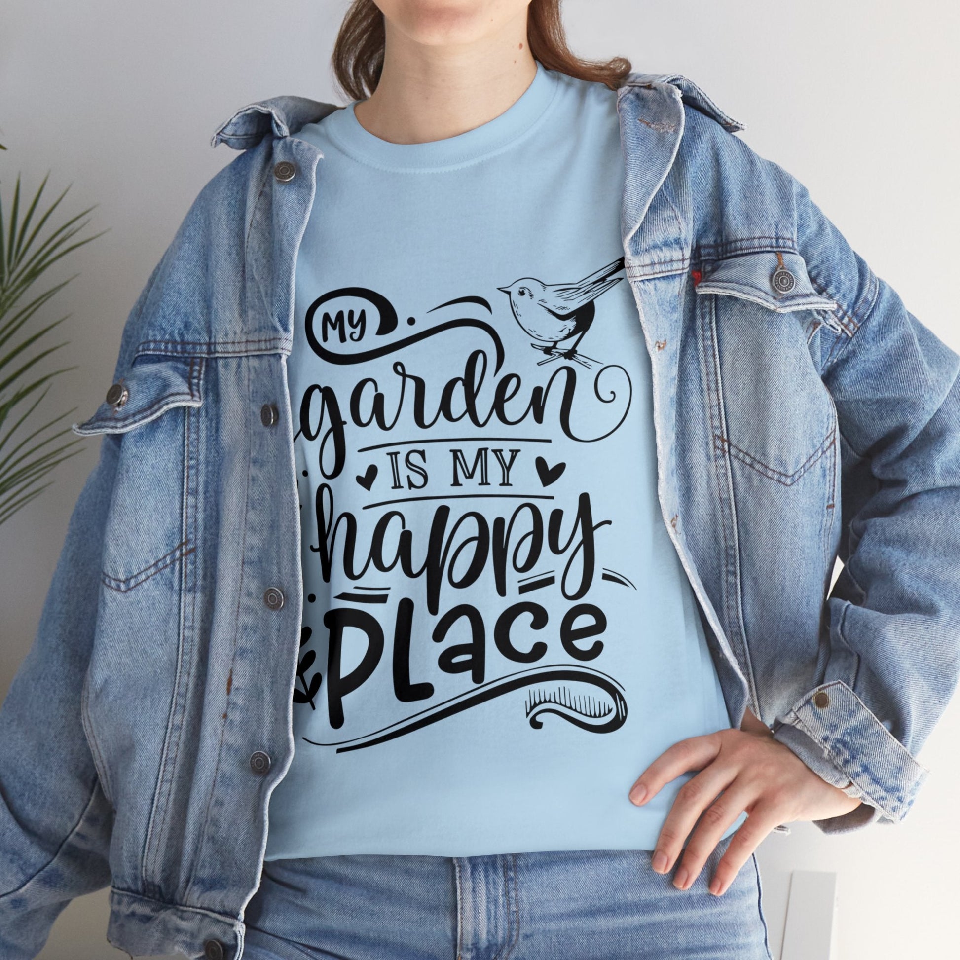 My Garden Is My Happy Place Shirt for Garden Lover Unisex Heavy Cotton Tee.