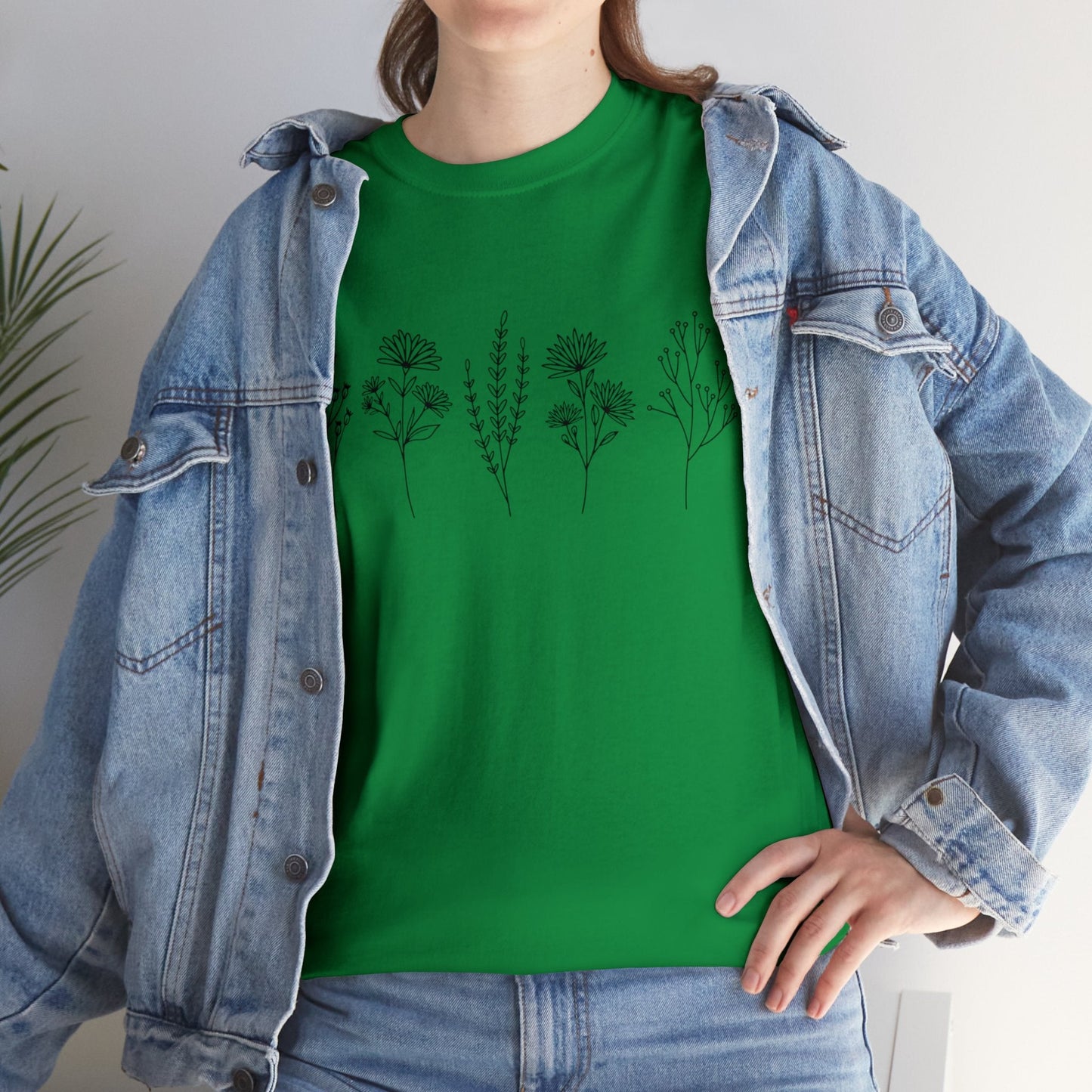 Floral And Plants Flower Shirt for Garden Lover Unisex Heavy Cotton Tee.