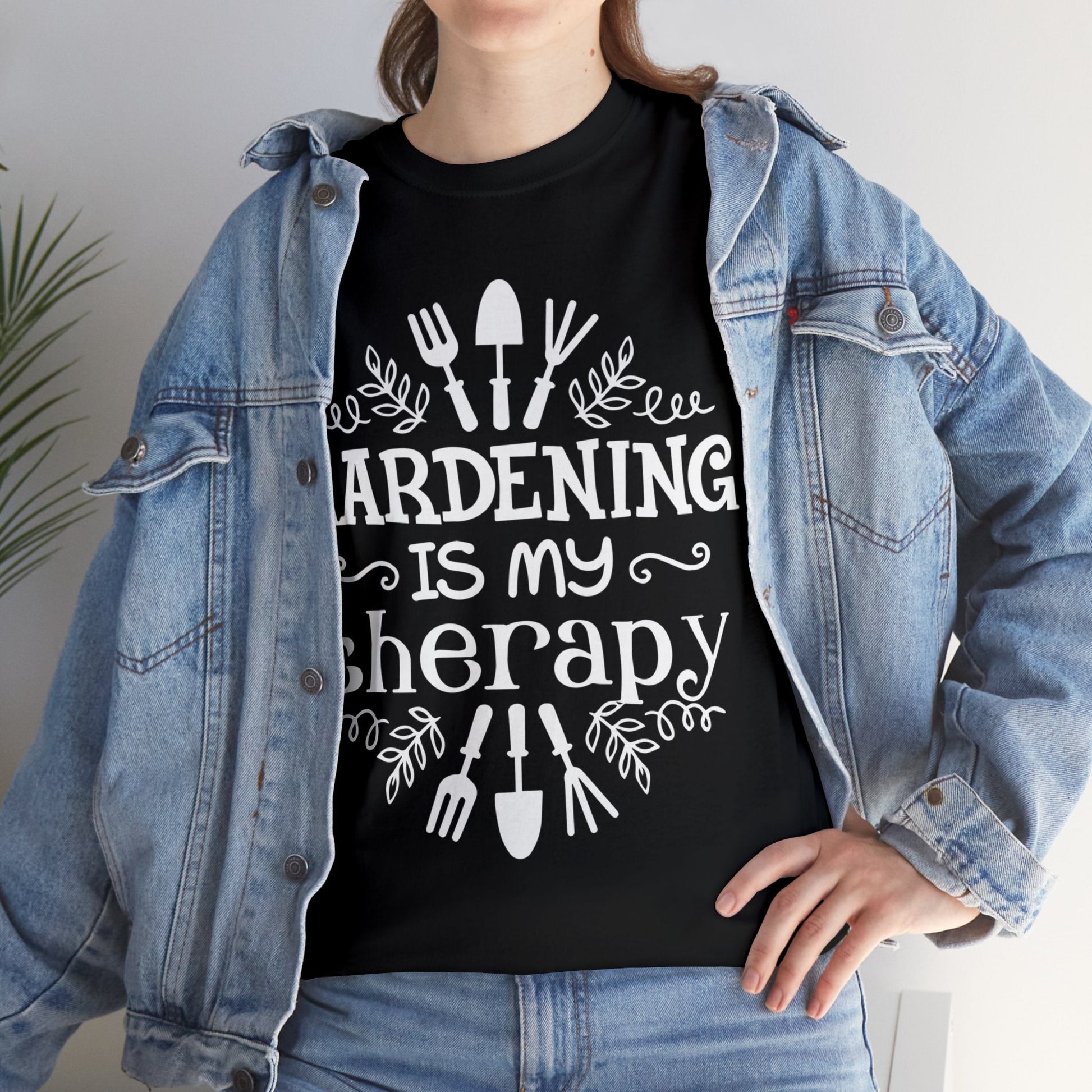 Gardening is my Therapy Shirt for Garden Lover Unisex Heavy Cotton Tee.