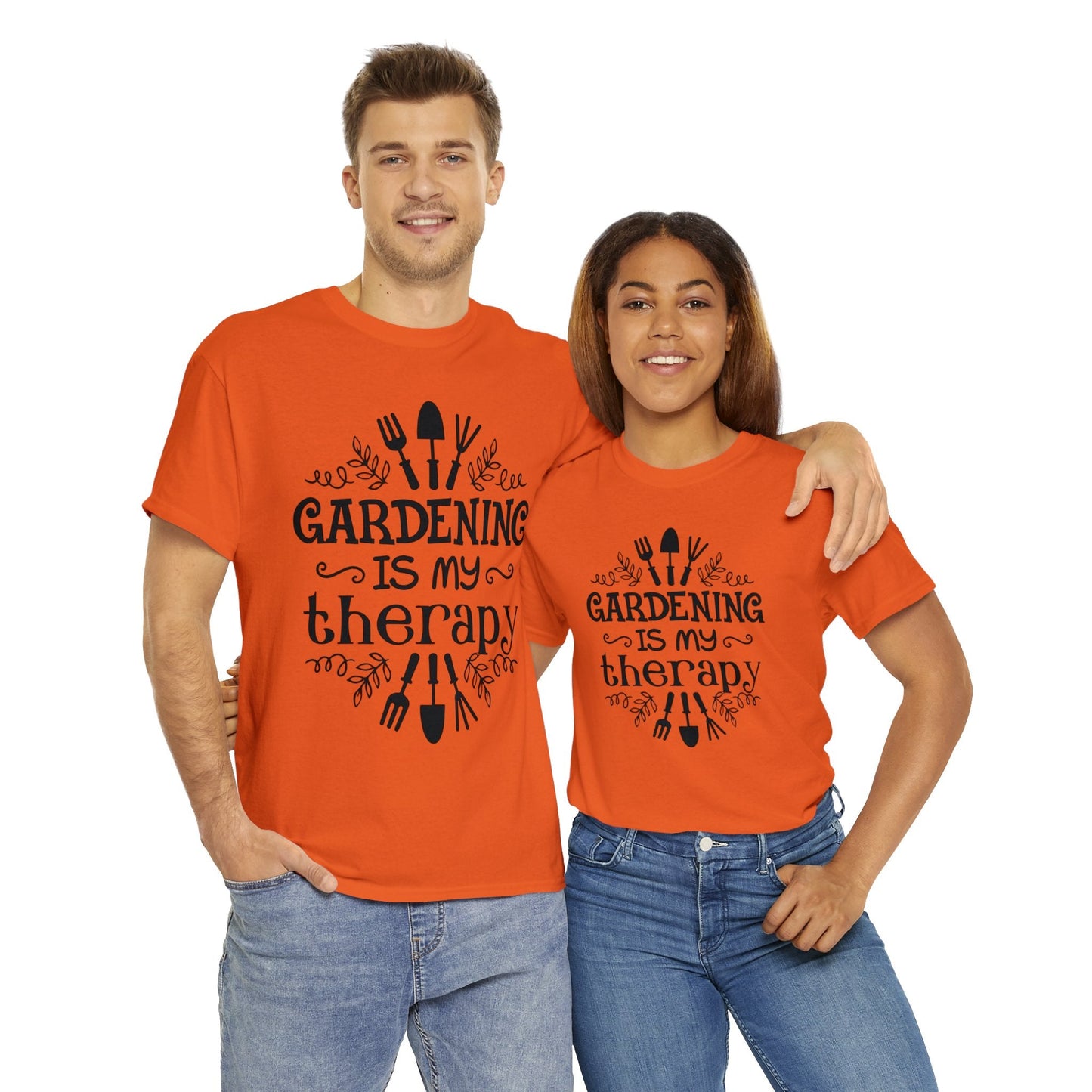 Gardening is my Therapy Shirt for Garden Lover Unisex Heavy Cotton Tee.