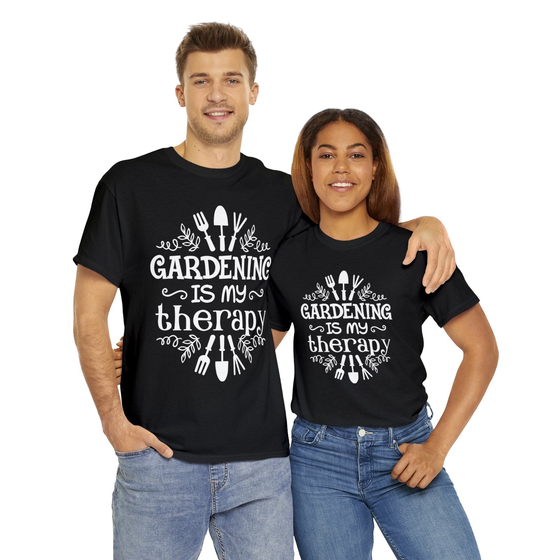 Gardening is my Therapy Shirt for Garden Lover Unisex Heavy Cotton Tee.