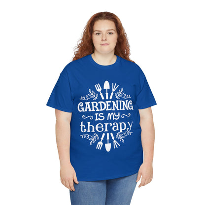 Gardening is my Therapy Shirt for Garden Lover Unisex Heavy Cotton Tee.