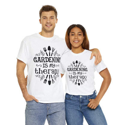 Gardening is my Therapy Shirt for Garden Lover Unisex Heavy Cotton Tee.