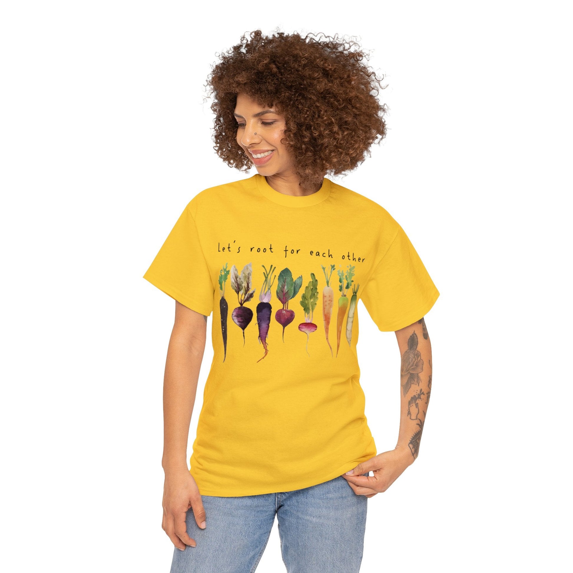 Let's Root For Each Other Unisex Heavy Cotton Tee.