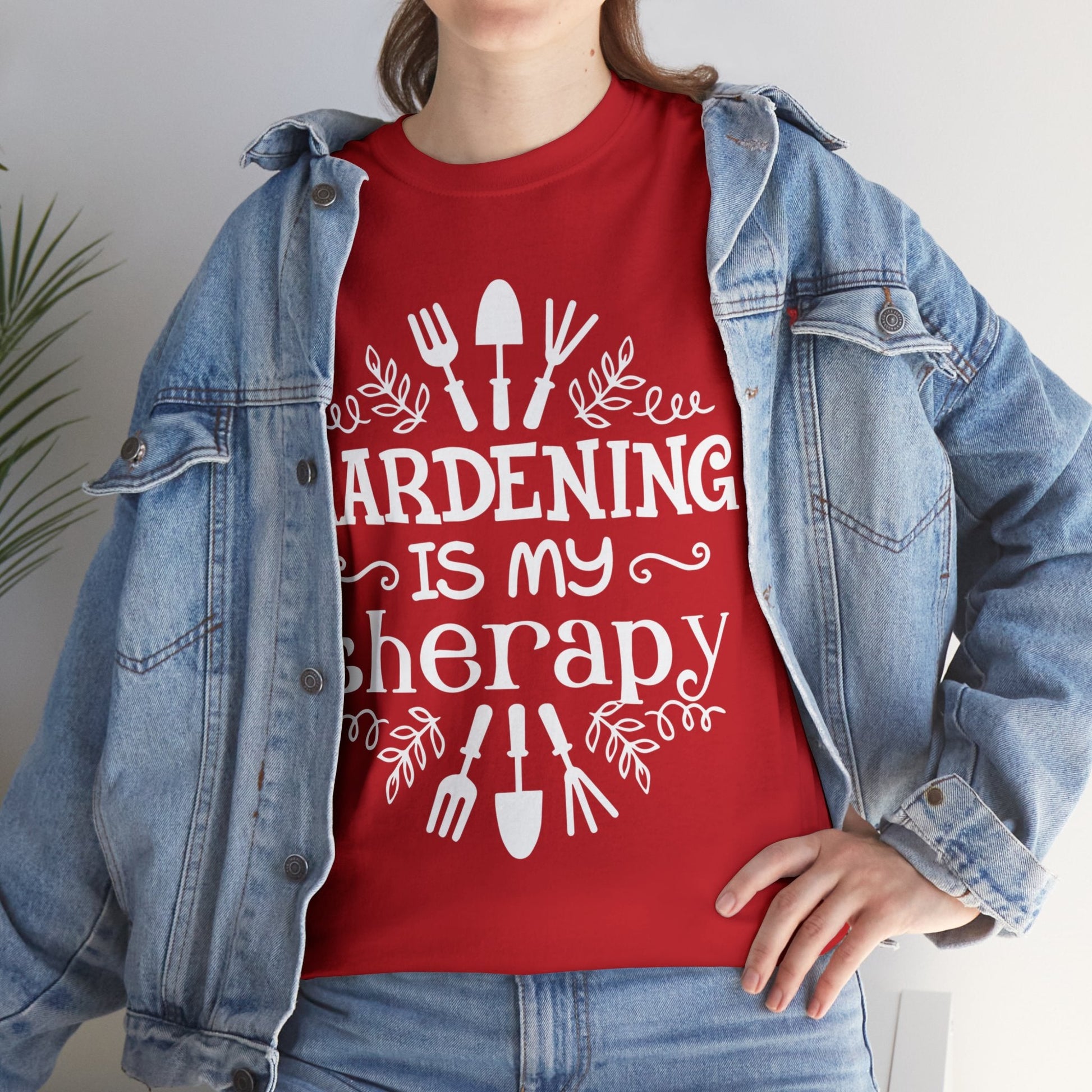 Gardening is my Therapy Shirt for Garden Lover Unisex Heavy Cotton Tee.