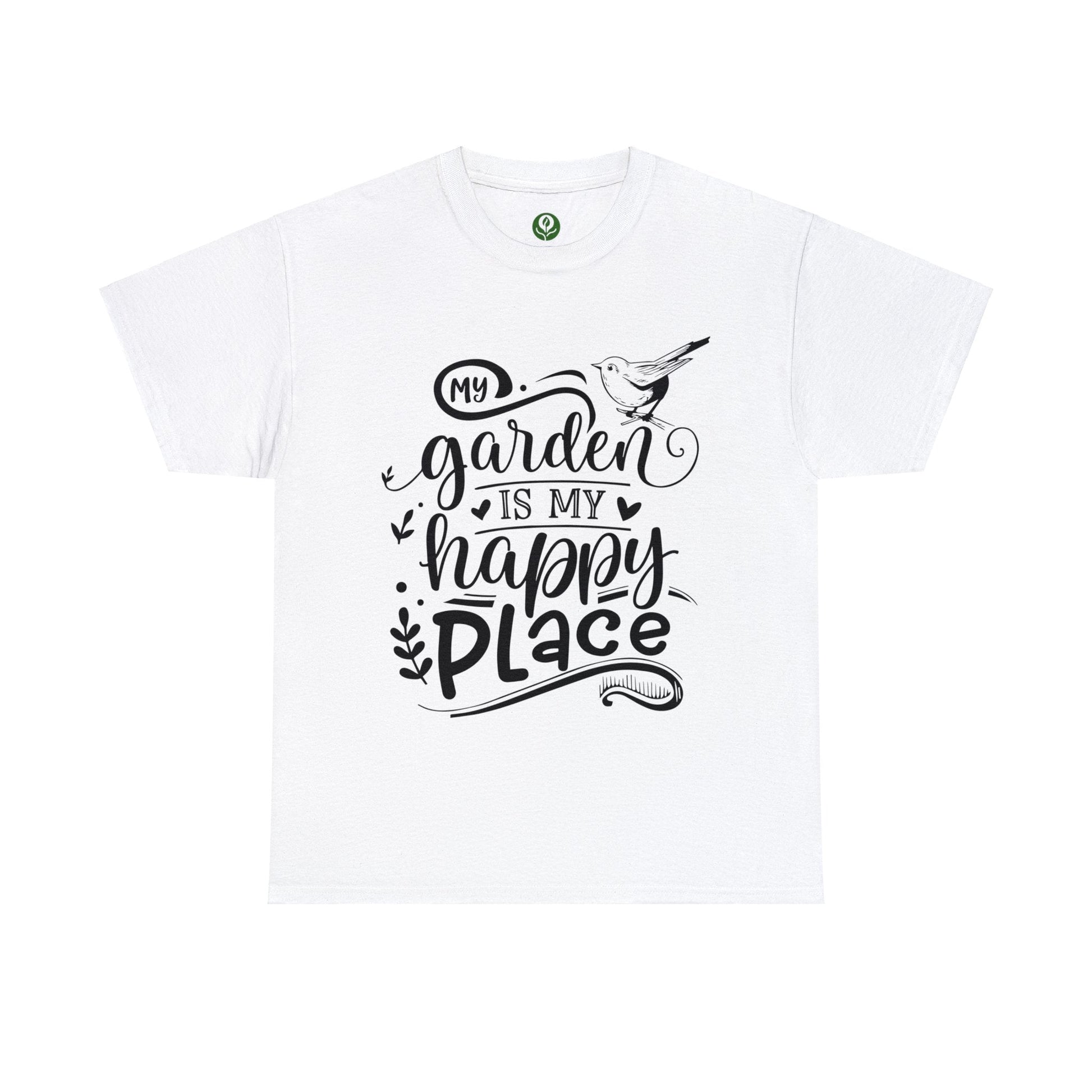 My Garden Is My Happy Place Shirt for Garden Lover Unisex Heavy Cotton Tee.