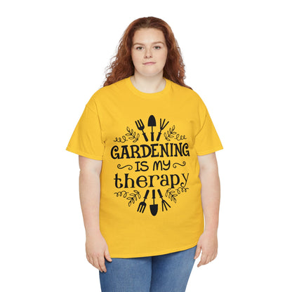 Gardening is my Therapy Shirt for Garden Lover Unisex Heavy Cotton Tee.