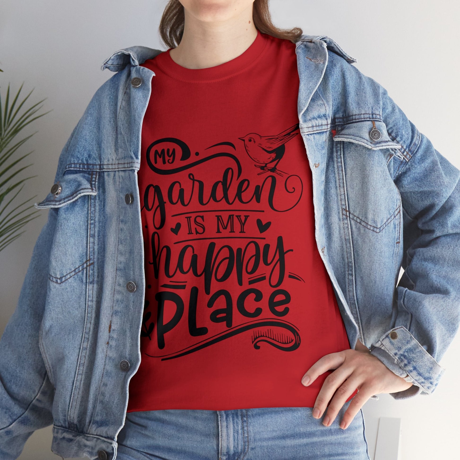 My Garden Is My Happy Place Shirt for Garden Lover Unisex Heavy Cotton Tee.