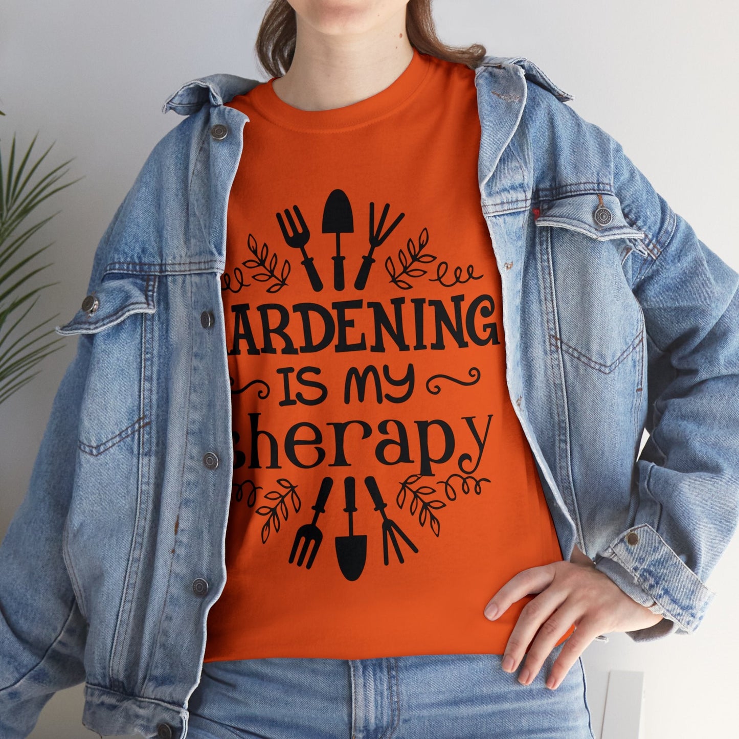 Gardening is my Therapy Shirt for Garden Lover Unisex Heavy Cotton Tee.