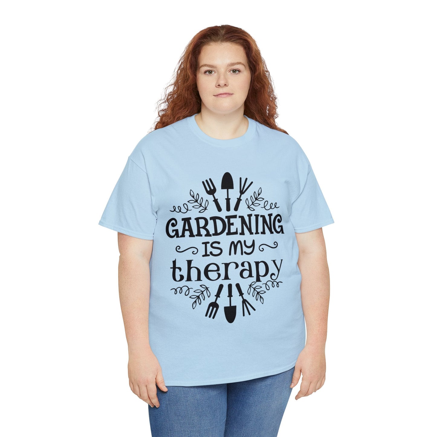 Gardening is my Therapy Shirt for Garden Lover Unisex Heavy Cotton Tee.