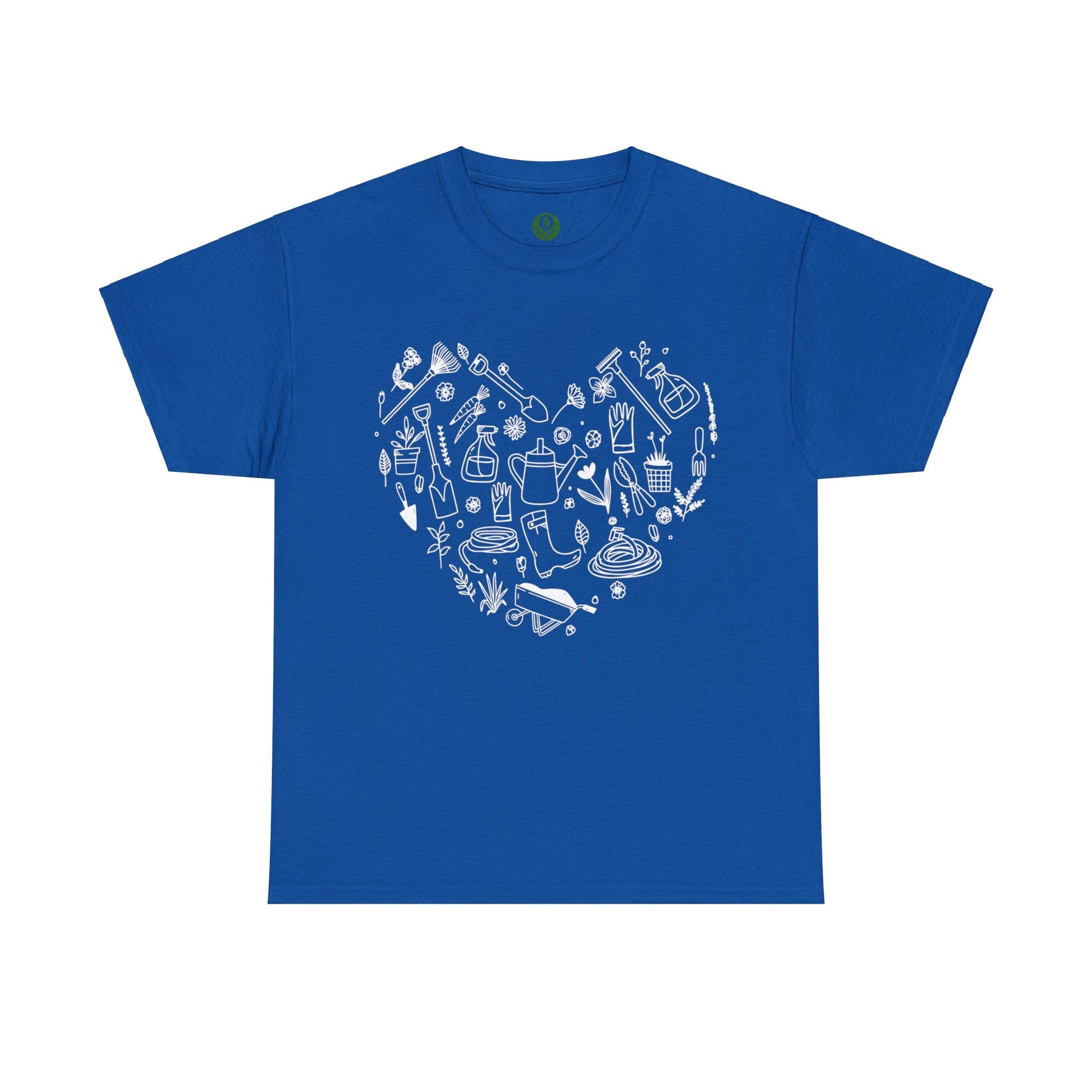 Heart Gardening Shirt for Garden Lover Unisex Heavy Cotton Tee.