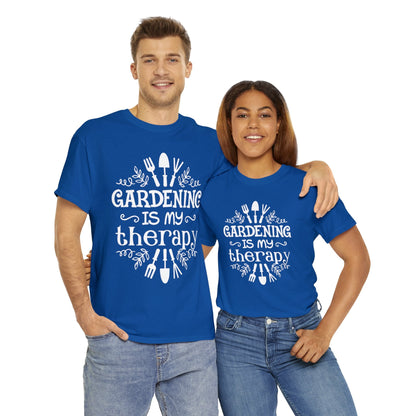 Gardening is my Therapy Shirt for Garden Lover Unisex Heavy Cotton Tee.