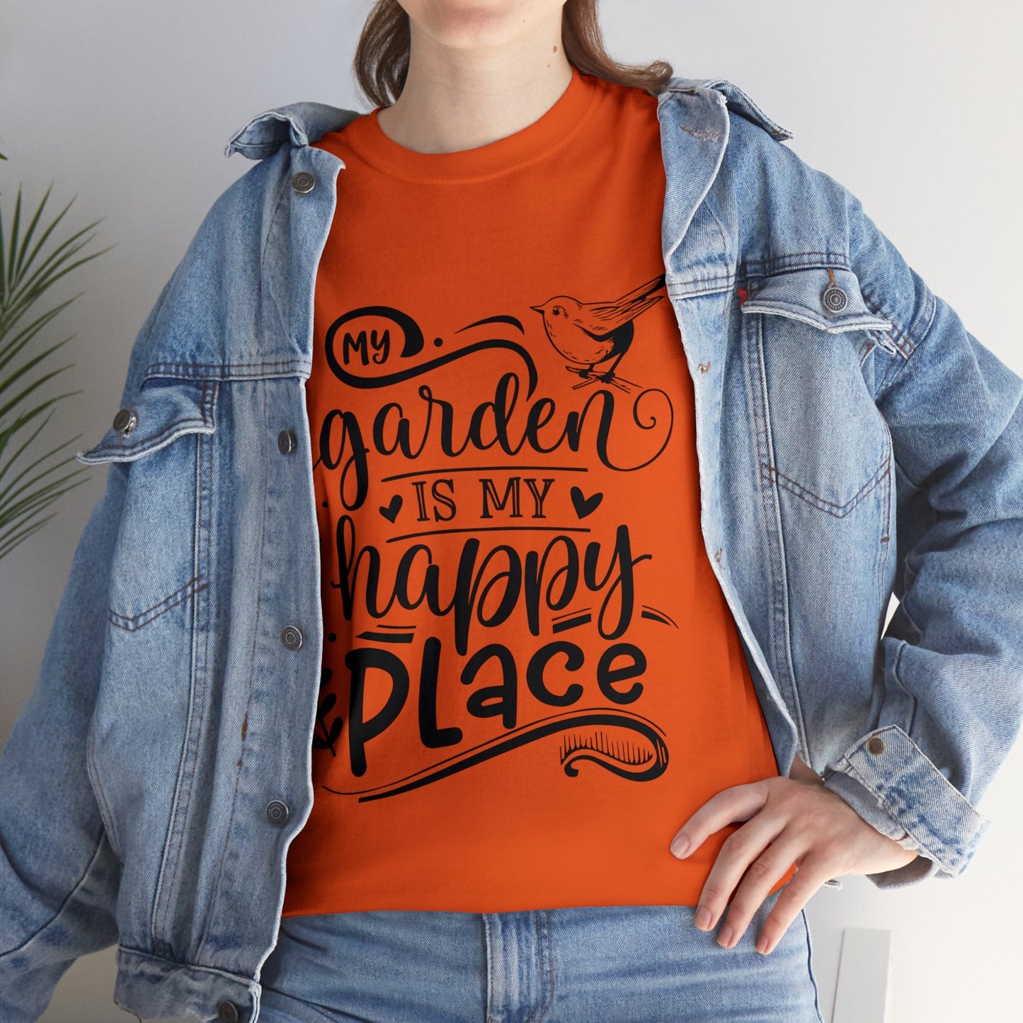 My Garden Is My Happy Place Shirt for Garden Lover Unisex Heavy Cotton Tee.