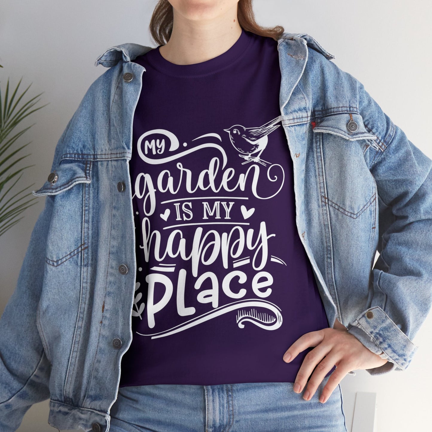 My Garden Is My Happy Place Shirt for Garden Lover Unisex Heavy Cotton Tee.