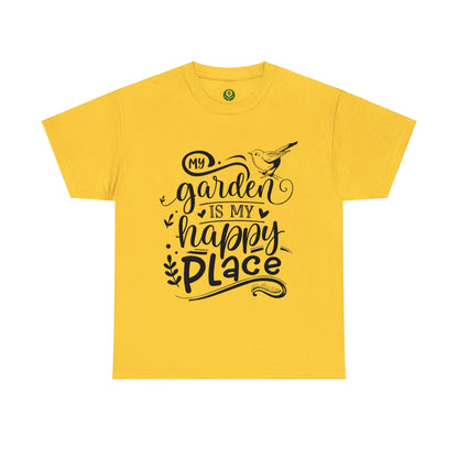 My Garden Is My Happy Place Shirt for Garden Lover Unisex Heavy Cotton Tee.