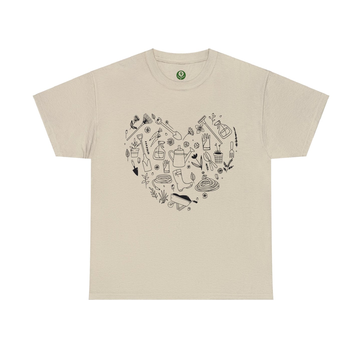 Heart Gardening Shirt for Garden Lover Unisex Heavy Cotton Tee.