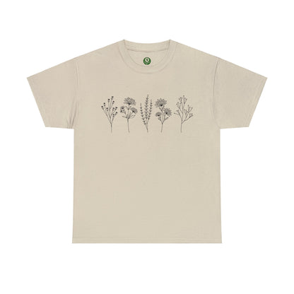 Floral And Plants Flower Shirt for Garden Lover Unisex Heavy Cotton Tee.