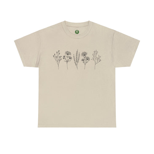 Floral And Plants Flower Shirt for Garden Lover Unisex Heavy Cotton Tee.