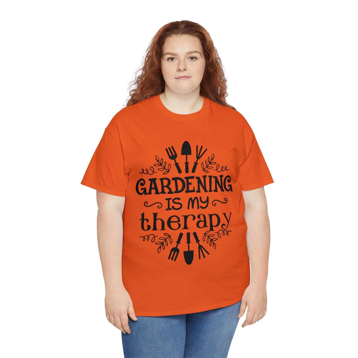 Gardening is my Therapy Shirt for Garden Lover Unisex Heavy Cotton Tee.