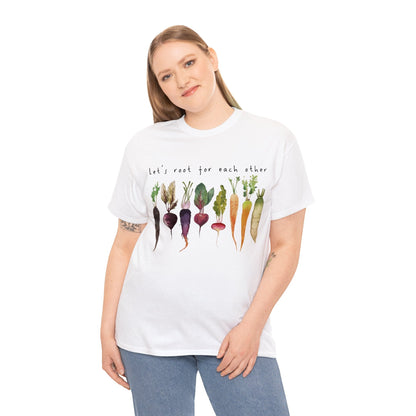 Let's Root For Each Other Unisex Heavy Cotton Tee.