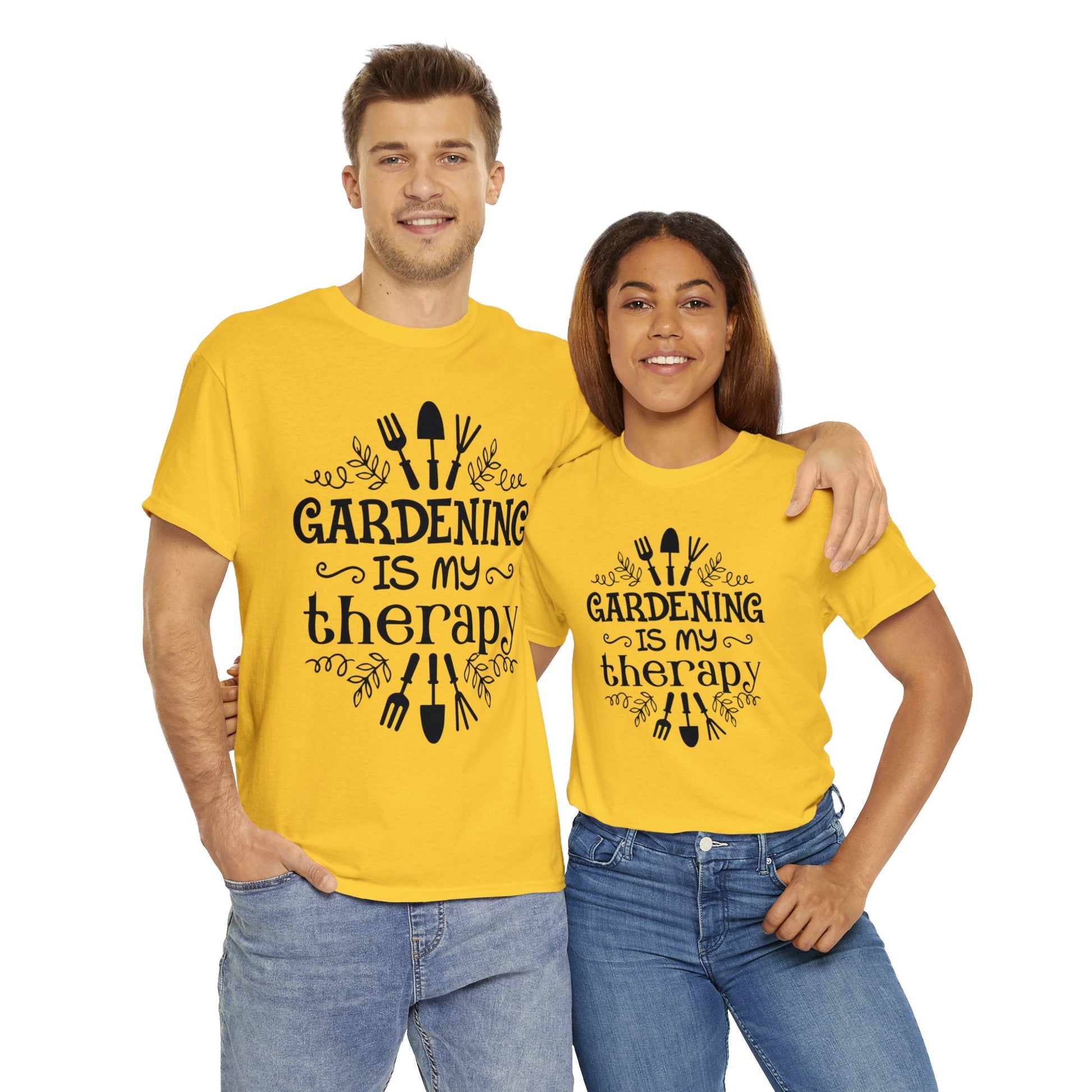 Gardening is my Therapy Shirt for Garden Lover Unisex Heavy Cotton Tee.