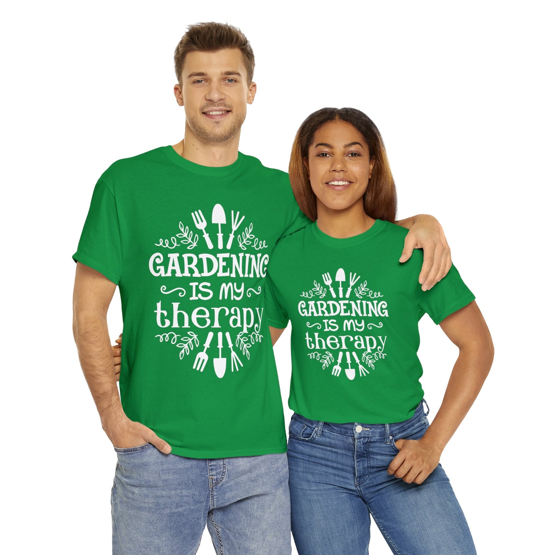 Gardening is my Therapy Shirt for Garden Lover Unisex Heavy Cotton Tee.