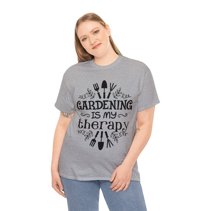 Gardening is my Therapy Shirt for Garden Lover Unisex Heavy Cotton Tee.