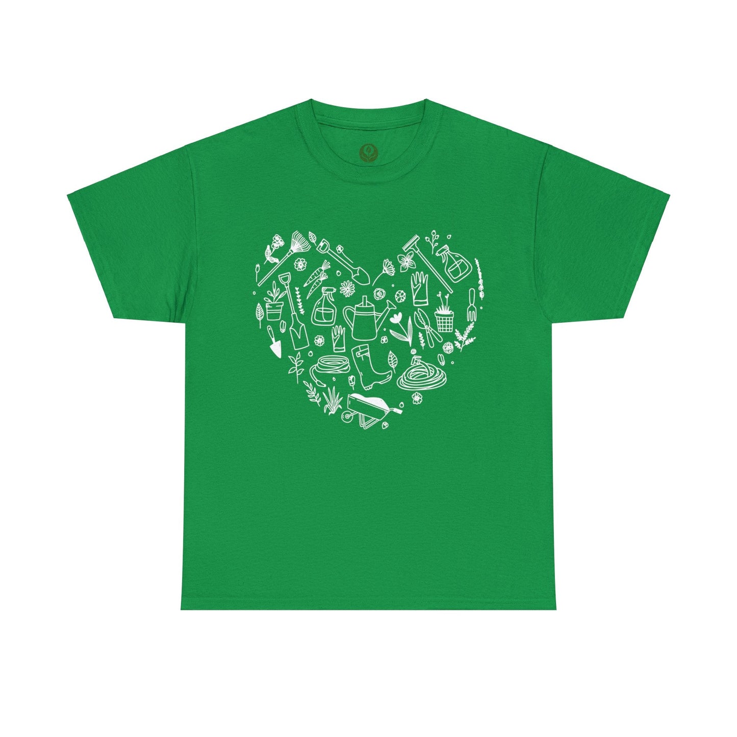 Heart Gardening Shirt for Garden Lover Unisex Heavy Cotton Tee.