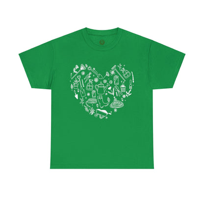 Heart Gardening Shirt for Garden Lover Unisex Heavy Cotton Tee.