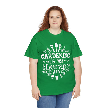 Gardening is my Therapy Shirt for Garden Lover Unisex Heavy Cotton Tee.