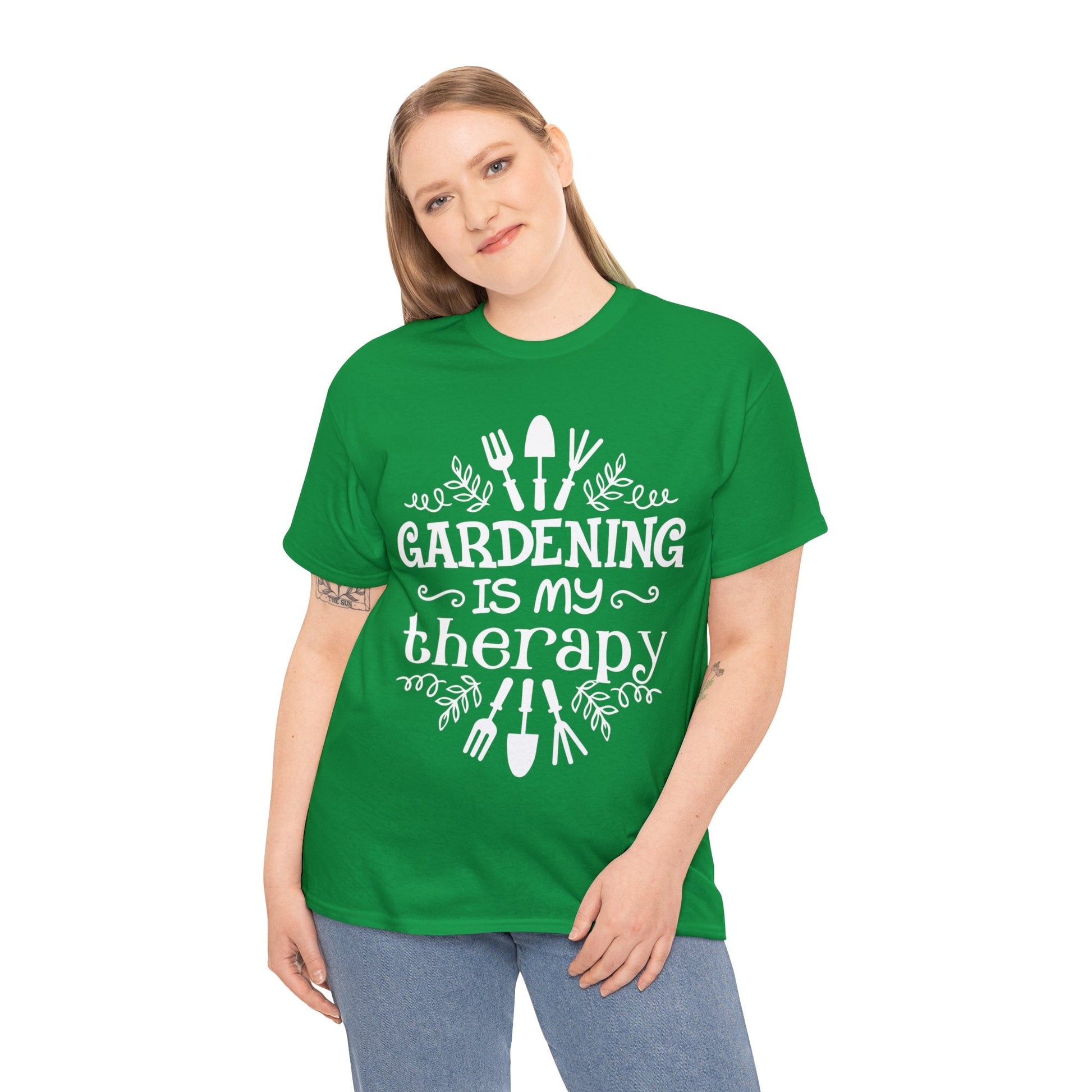 Gardening is my Therapy Shirt for Garden Lover Unisex Heavy Cotton Tee.