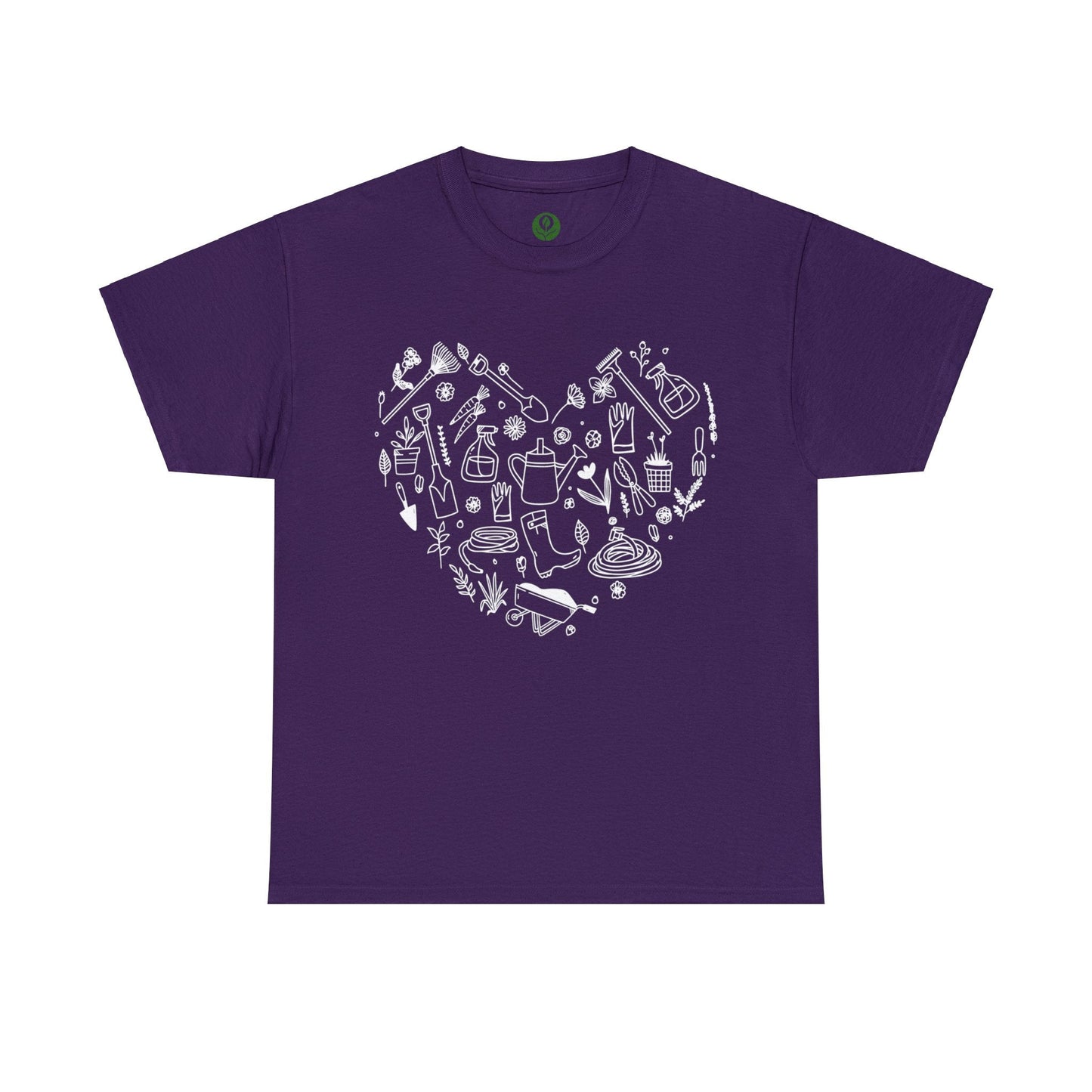 Heart Gardening Shirt for Garden Lover Unisex Heavy Cotton Tee.