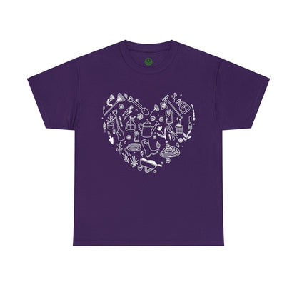 Heart Gardening Shirt for Garden Lover Unisex Heavy Cotton Tee.