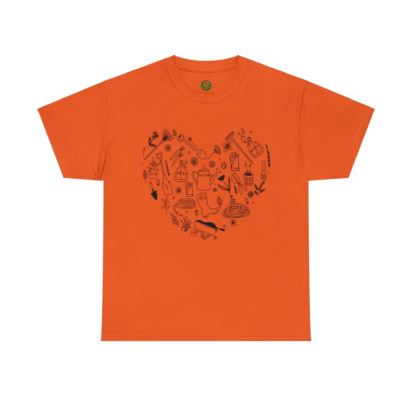 Heart Gardening Shirt for Garden Lover Unisex Heavy Cotton Tee.