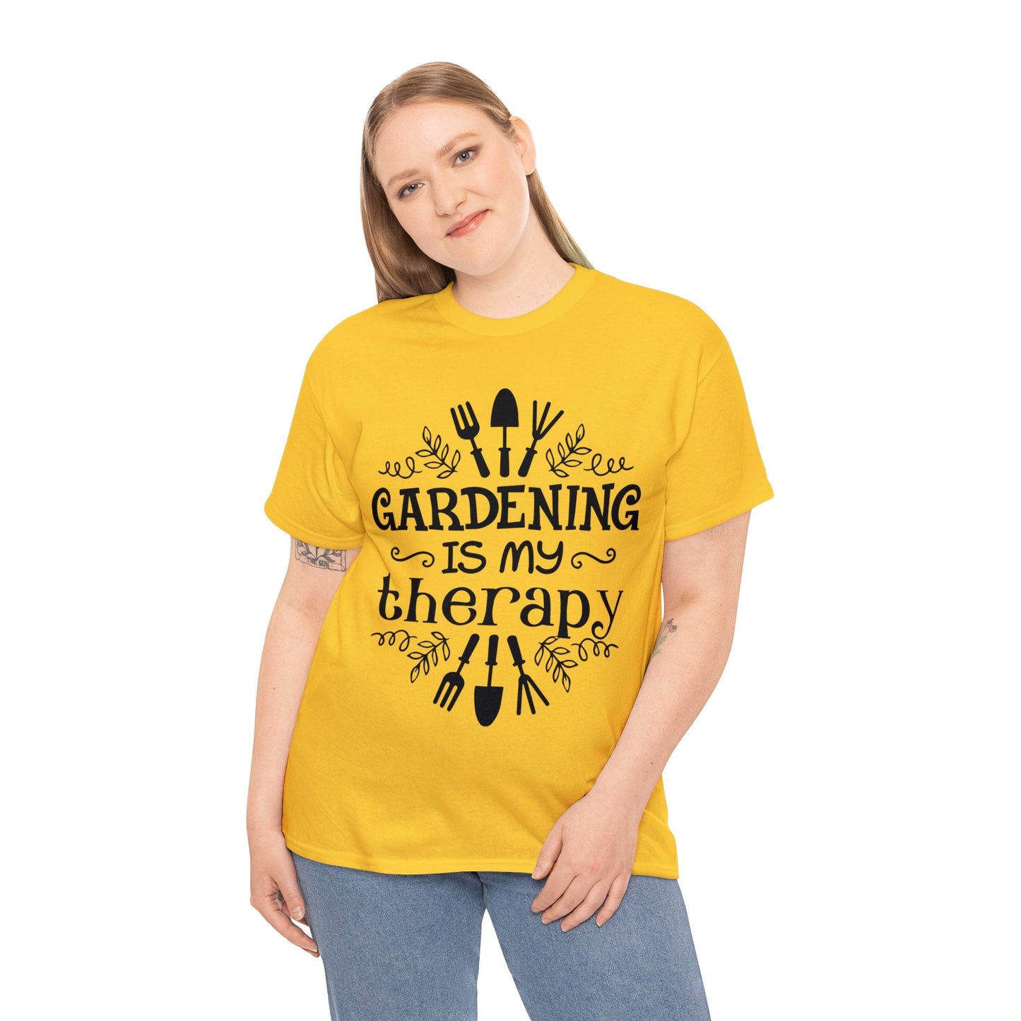 Gardening is my Therapy Shirt for Garden Lover Unisex Heavy Cotton Tee.