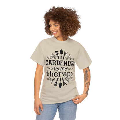 Gardening is my Therapy Shirt for Garden Lover Unisex Heavy Cotton Tee.