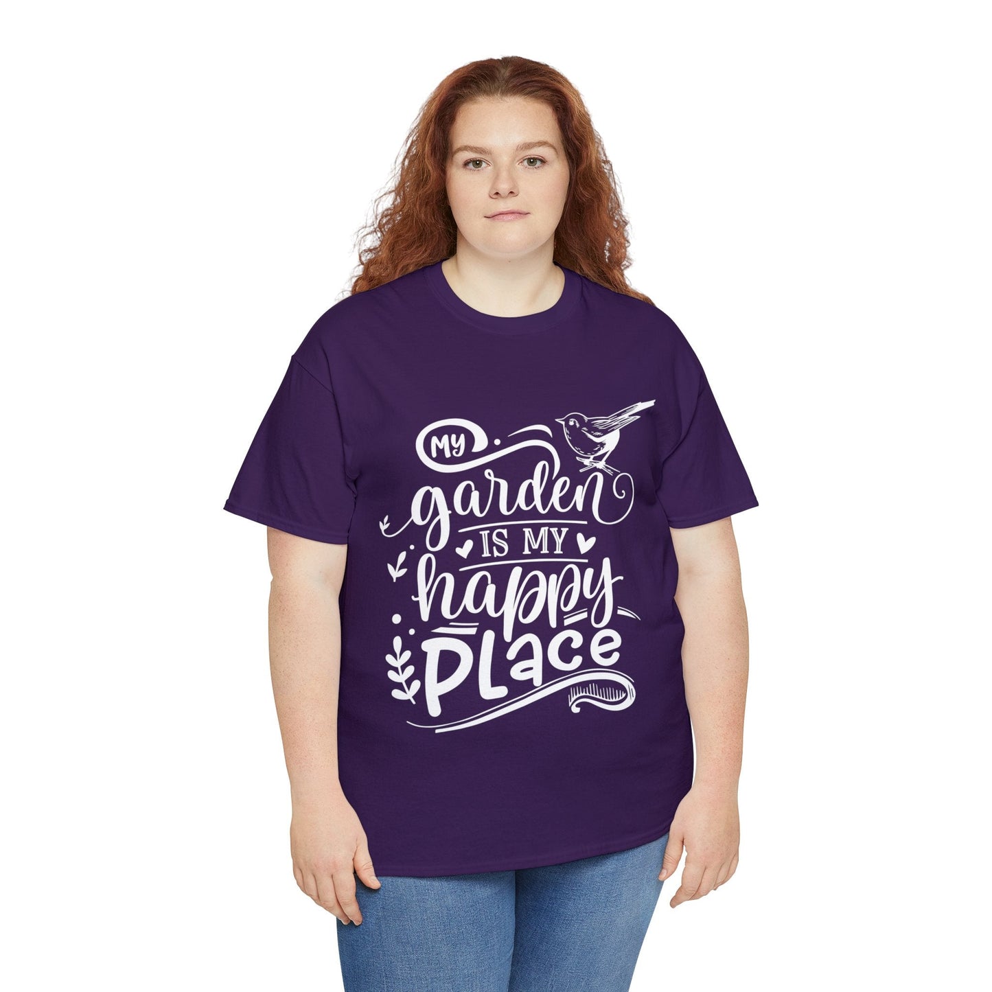 My Garden Is My Happy Place Shirt for Garden Lover Unisex Heavy Cotton Tee.