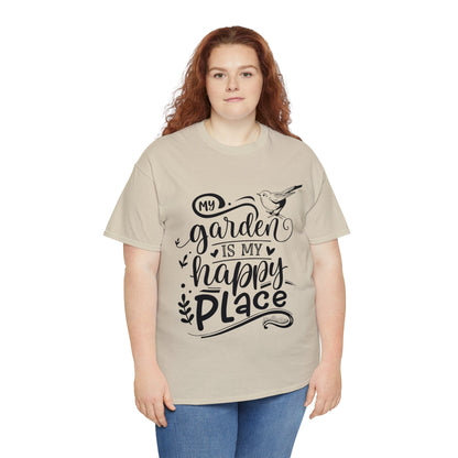 My Garden Is My Happy Place Shirt for Garden Lover Unisex Heavy Cotton Tee.