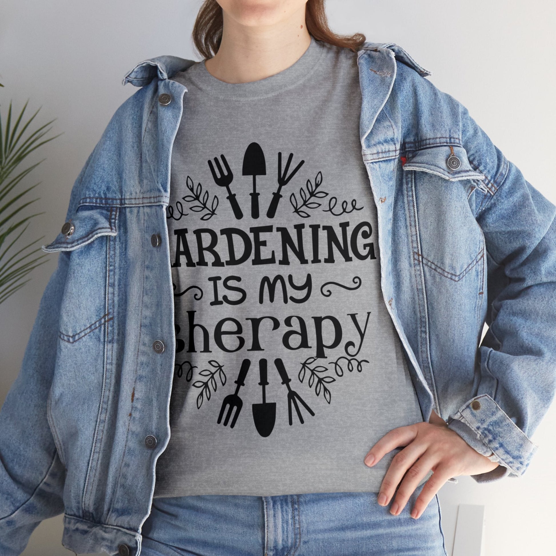 Gardening is my Therapy Shirt for Garden Lover Unisex Heavy Cotton Tee.