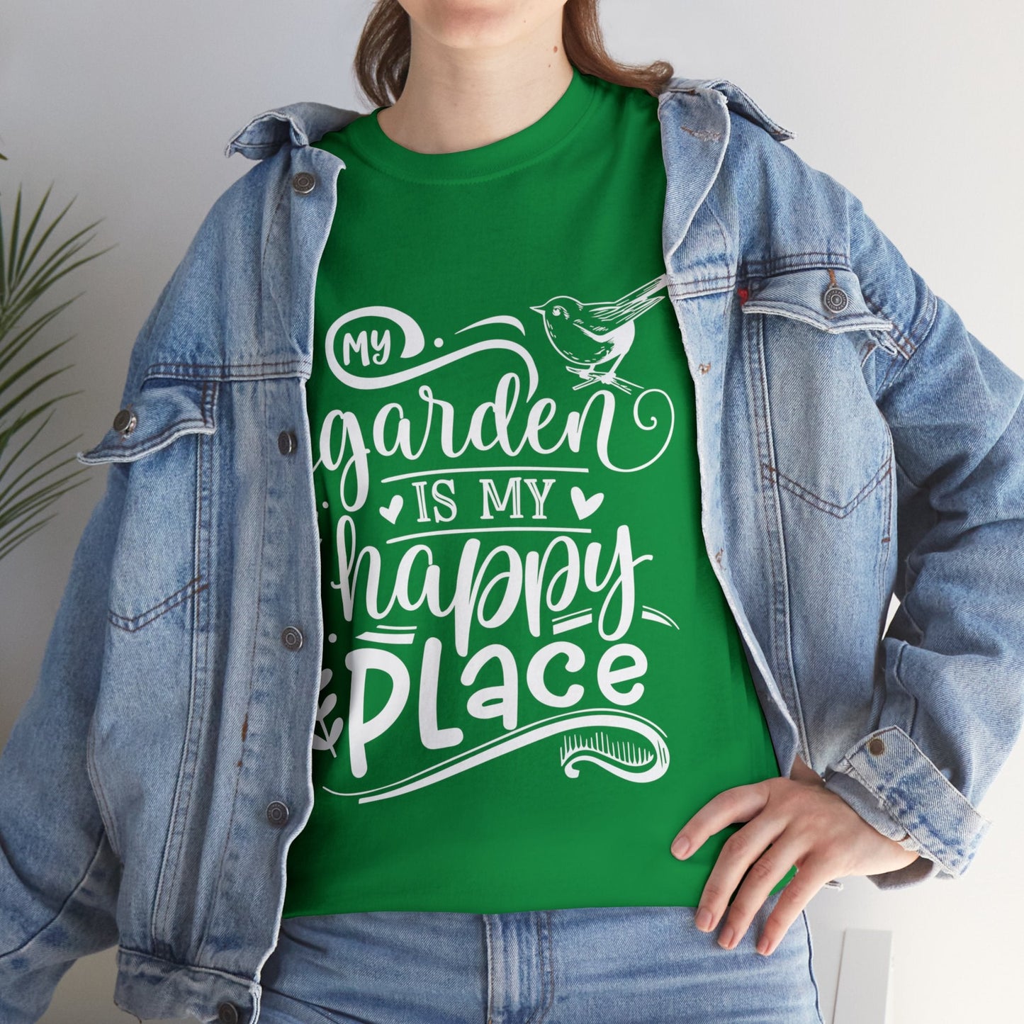 My Garden Is My Happy Place Shirt for Garden Lover Unisex Heavy Cotton Tee.