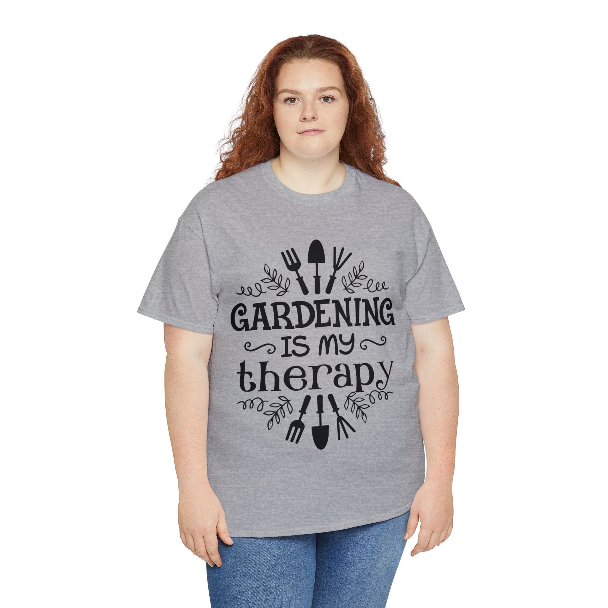 Gardening is my Therapy Shirt for Garden Lover Unisex Heavy Cotton Tee.