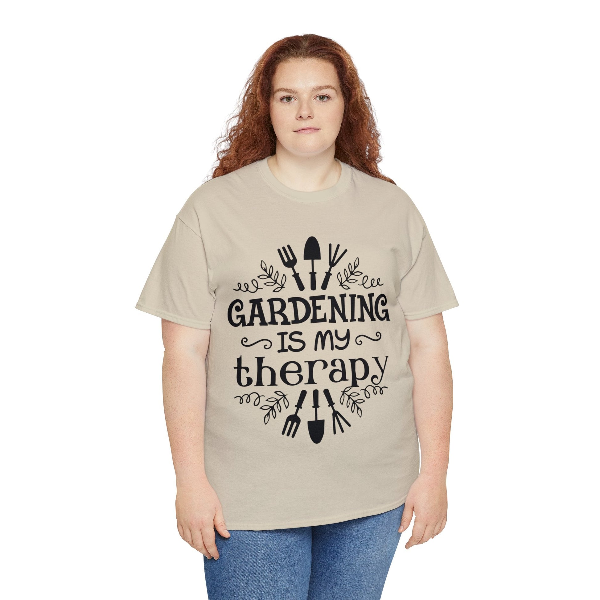 Gardening is my Therapy Shirt for Garden Lover Unisex Heavy Cotton Tee.