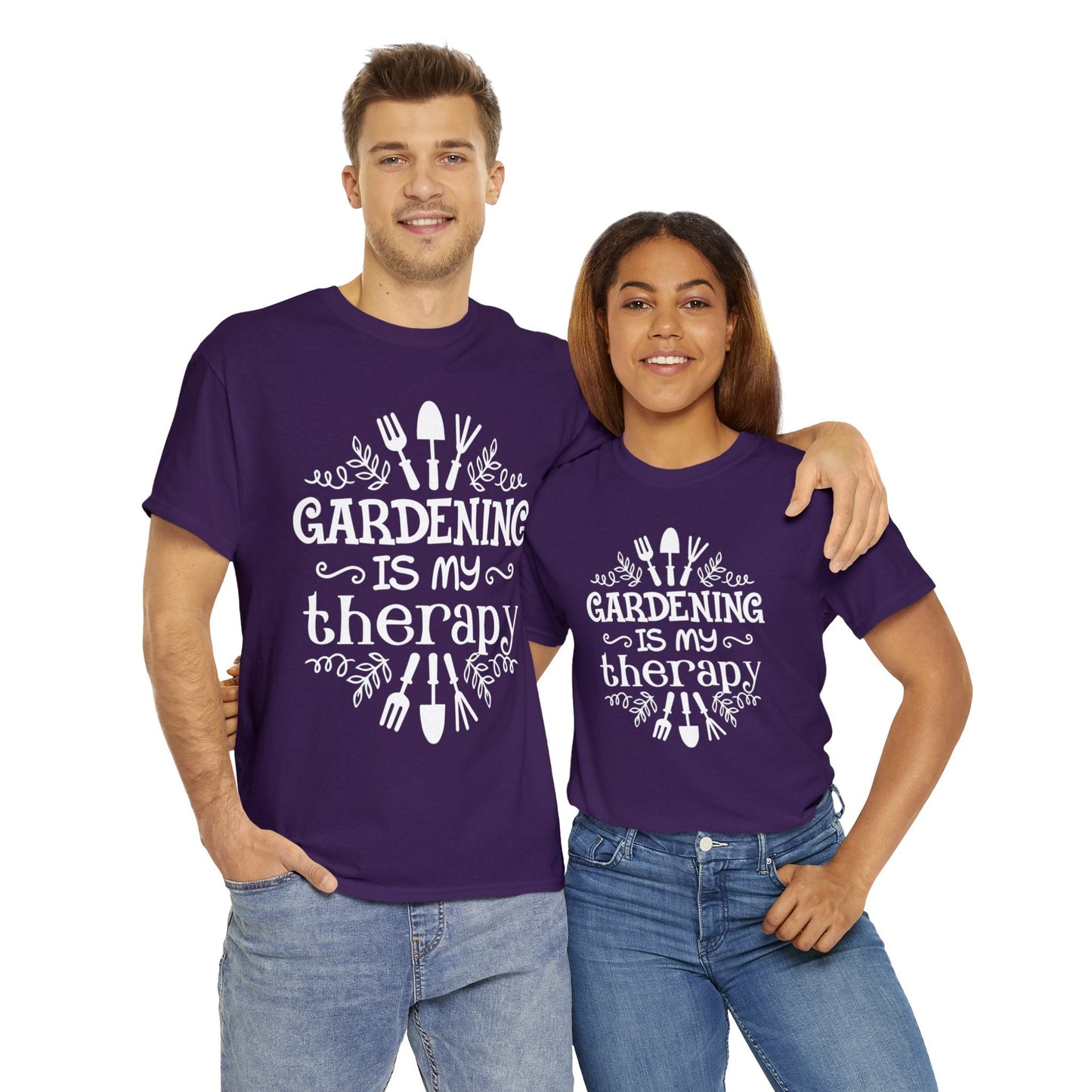 Gardening is my Therapy Shirt for Garden Lover Unisex Heavy Cotton Tee.