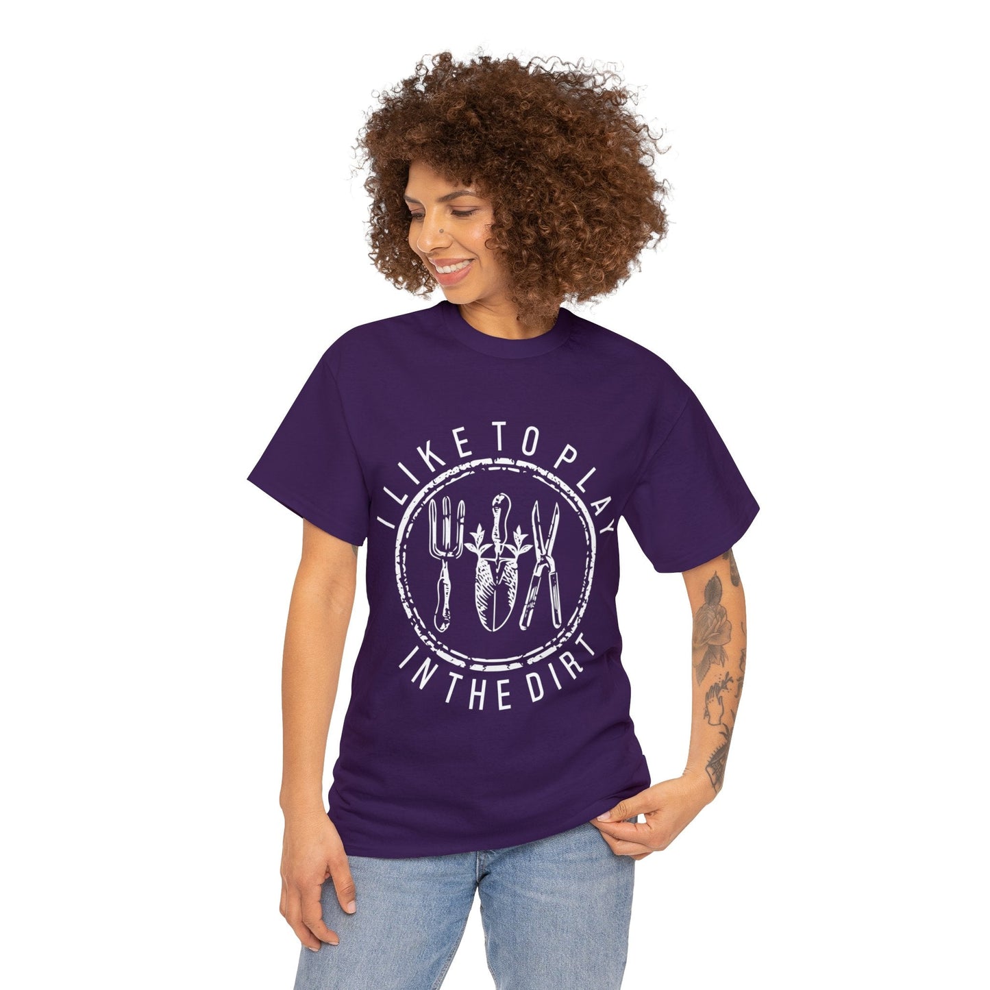 I Like To Play In The Dirt Shirt for Garden Lover Unisex Heavy Cotton Tee.