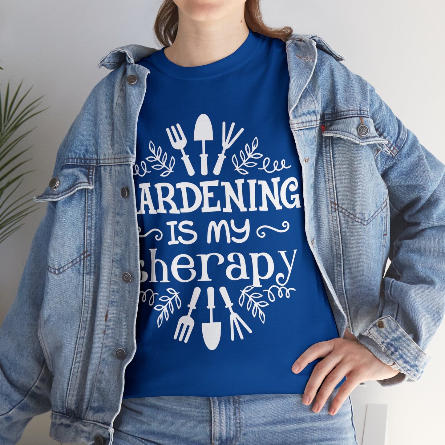 Gardening is my Therapy Shirt for Garden Lover Unisex Heavy Cotton Tee.