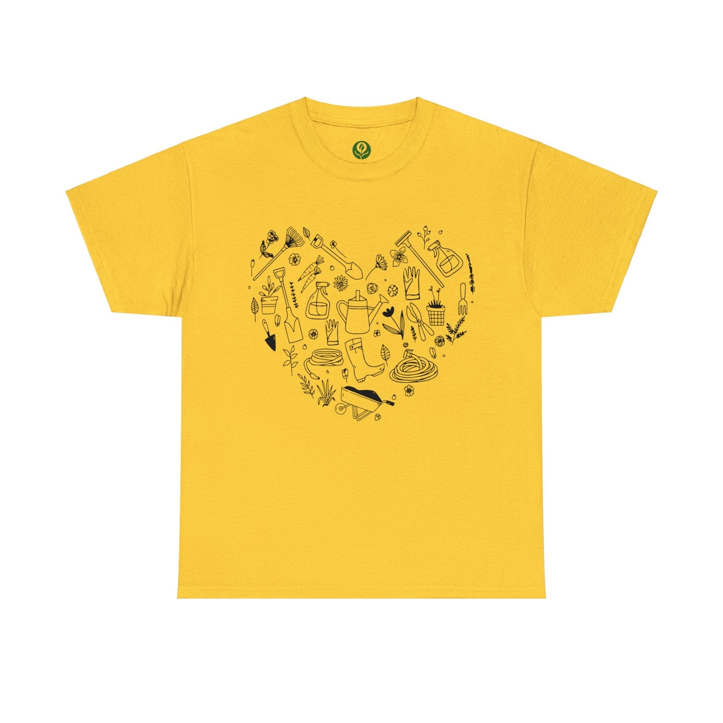 Heart Gardening Shirt for Garden Lover Unisex Heavy Cotton Tee.