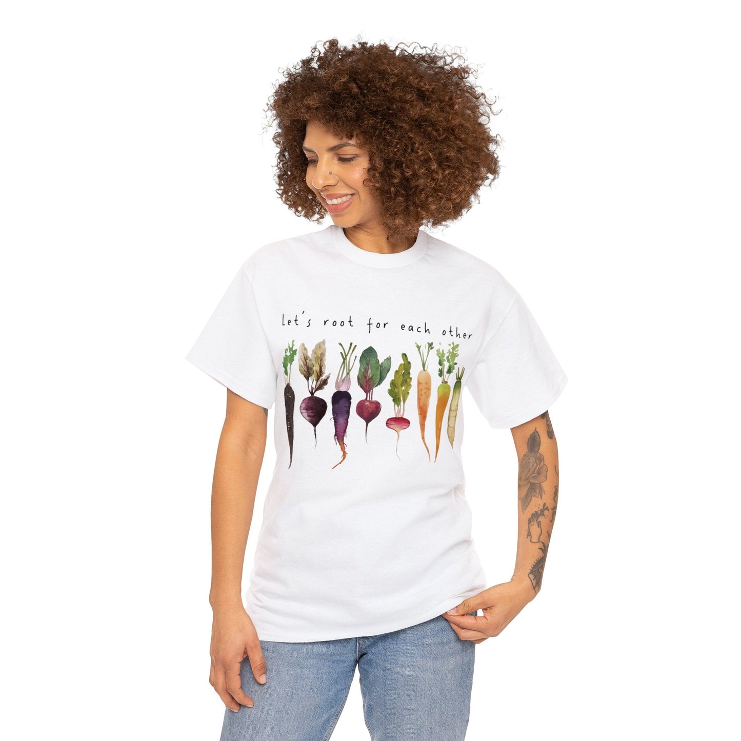 Let's Root For Each Other Unisex Heavy Cotton Tee.