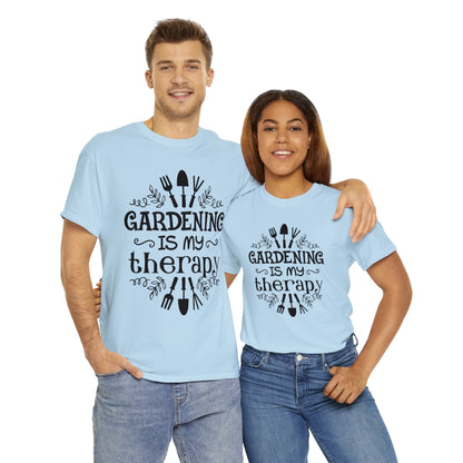 Gardening is my Therapy Shirt for Garden Lover Unisex Heavy Cotton Tee.